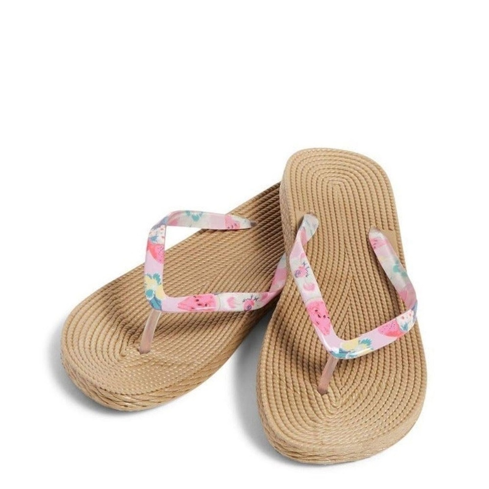NWT VERA BRADLEY floral strapped flip flops size M